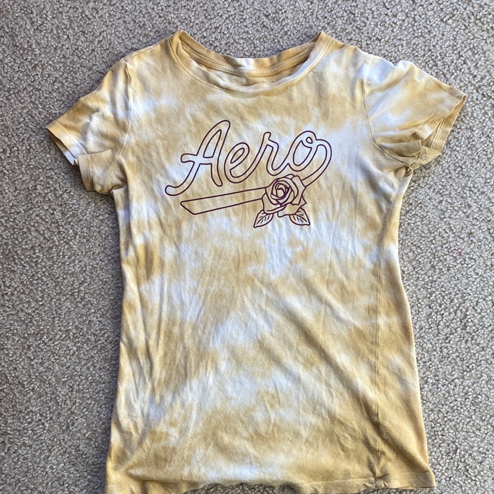 Yellow tie dye girls shirt